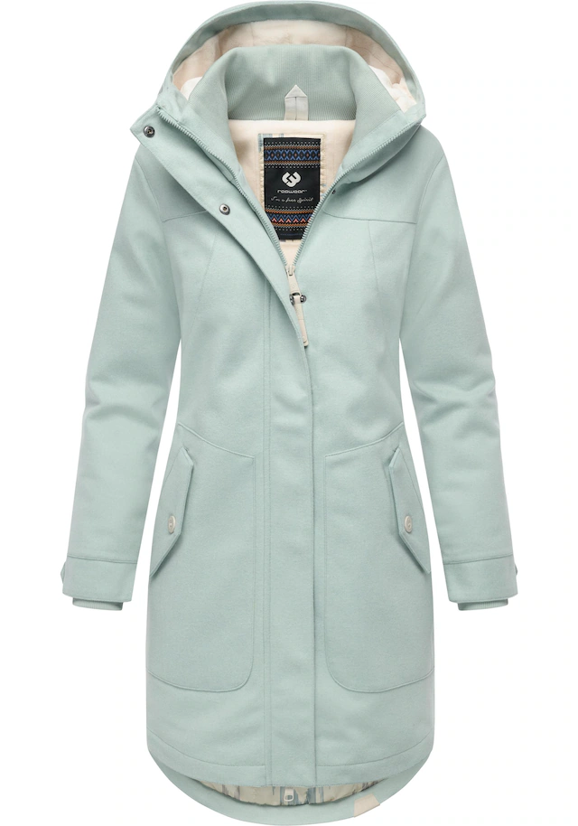 Ragwear Wintermantel »Jannisa Coat« Klassischer Damen Kurzmantel mit Kapuze