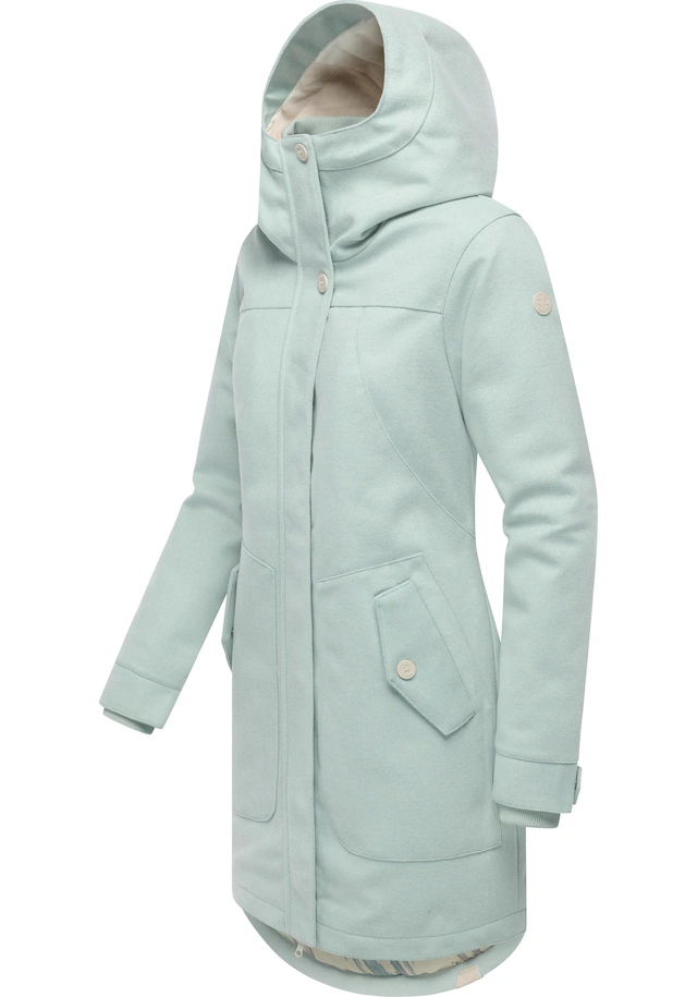 Ragwear Wintermantel »Jannisa Coat« Klassischer Damen Kurzmantel mit Kapuze