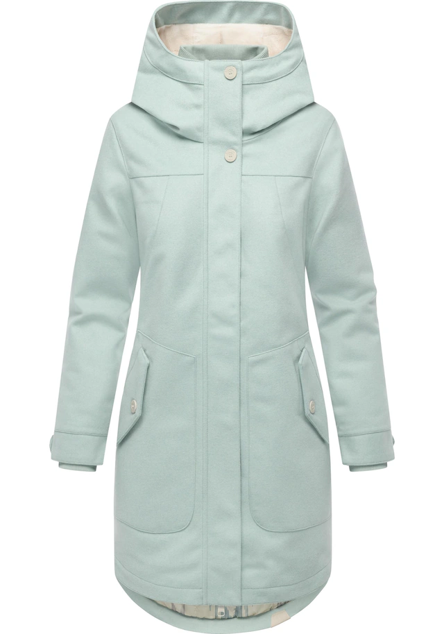 Ragwear Wintermantel »Jannisa Coat« Klassischer Damen Kurzmantel mit Kapuze