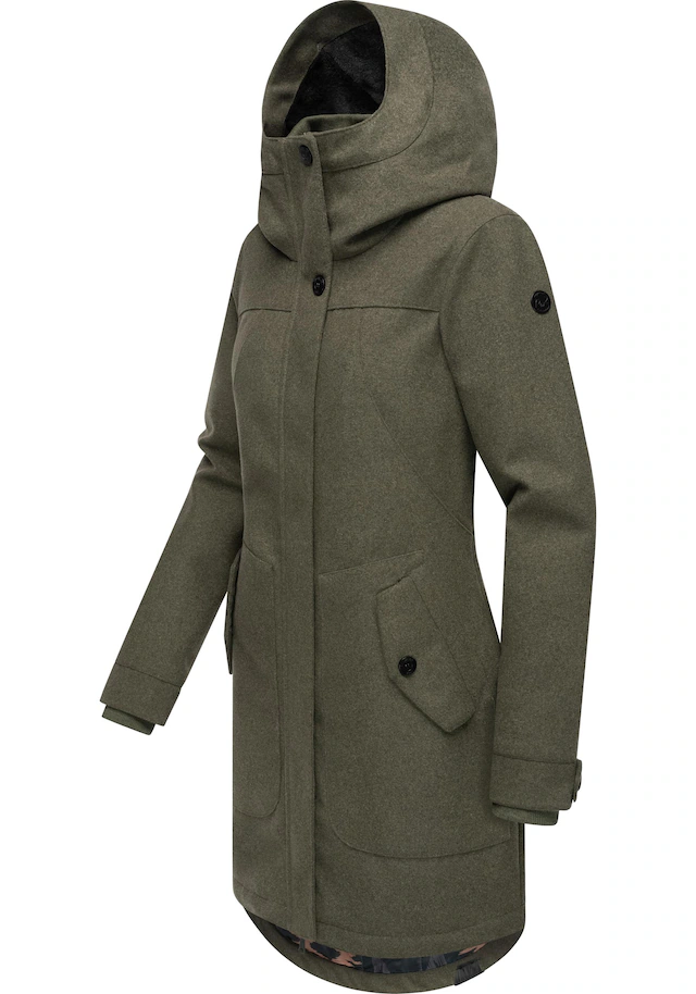 Ragwear Wintermantel »Jannisa Coat« Klassischer Damen Kurzmantel mit Kapuze