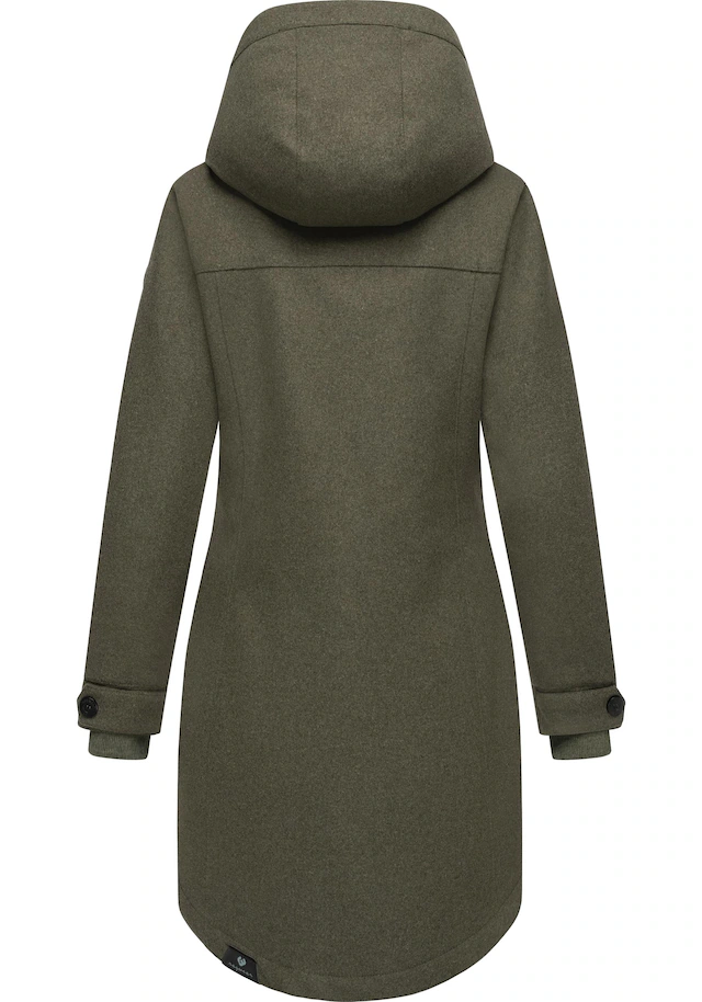 Ragwear Wintermantel »Jannisa Coat« Klassischer Damen Kurzmantel mit Kapuze