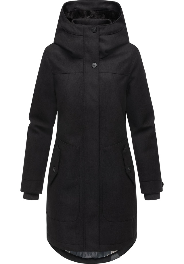 Ragwear Wintermantel »Jannisa Coat« Klassischer Damen Kurzmantel mit Kapuze