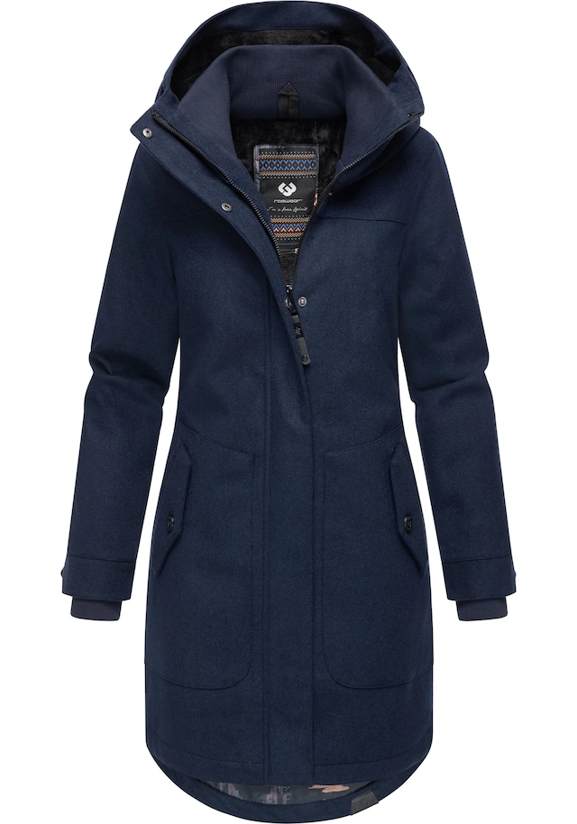 Ragwear Wintermantel »Jannisa Coat« Klassischer Damen Kurzmantel mit Kapuze