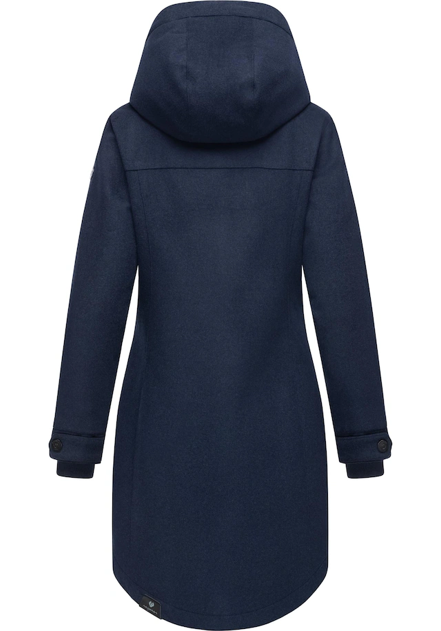 Ragwear Wintermantel »Jannisa Coat« Klassischer Damen Kurzmantel mit Kapuze