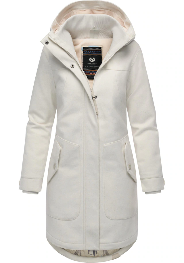 Ragwear Wintermantel »Jannisa Coat« Klassischer Damen Kurzmantel mit Kapuze