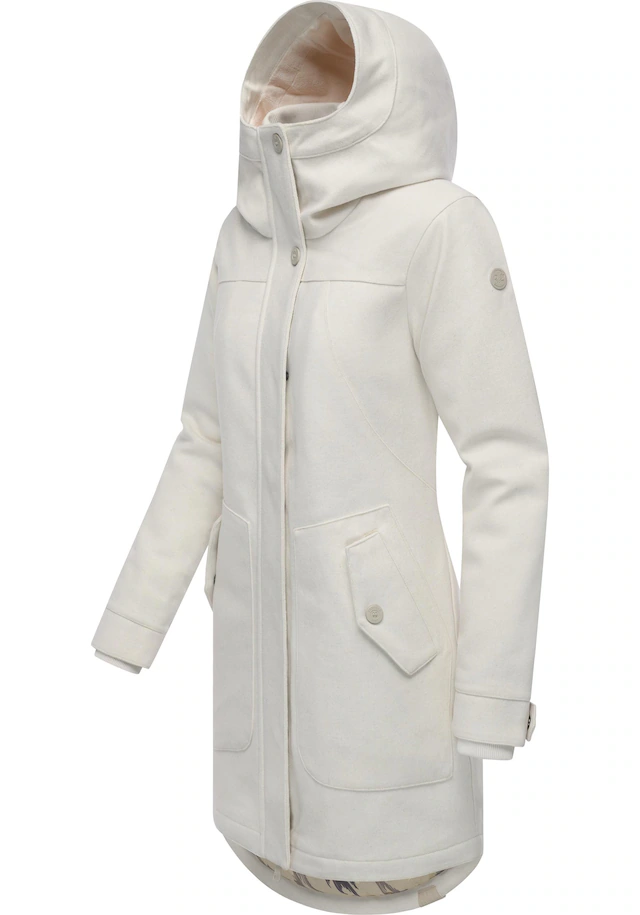 Ragwear Wintermantel »Jannisa Coat« Klassischer Damen Kurzmantel mit Kapuze