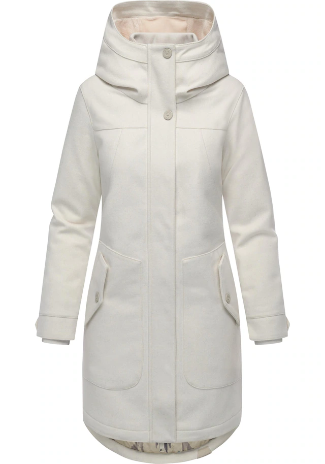 Ragwear Wintermantel »Jannisa Coat« Klassischer Damen Kurzmantel mit Kapuze