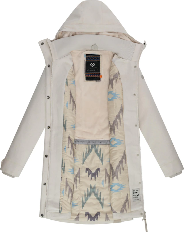 Ragwear Wintermantel »Jannisa Coat« Klassischer Damen Kurzmantel mit Kapuze