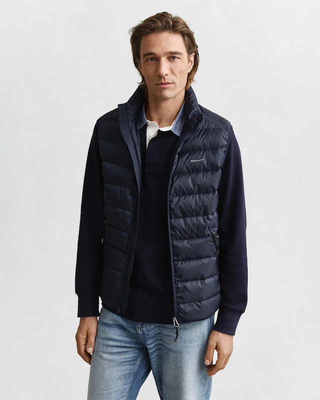 Gant Steppweste »LIGHT DOWN VEST« Stehkragen, leicht, 2-Wege Reißverschluss