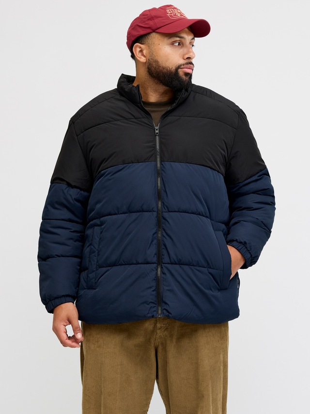 Jack & Jones PlusSize Steppjacke »JJMAZE PUFFER COLLAR PLS« ohne Kapuze