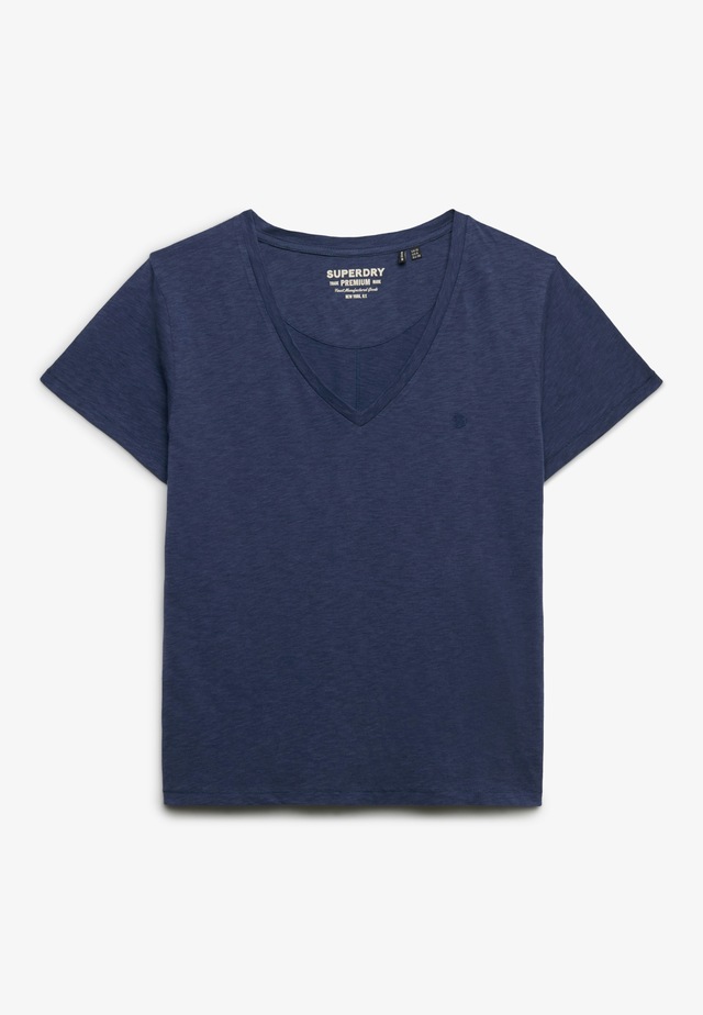 Superdry T-Shirt »STUDIOS SLUB EMB VEE TEE« Baumwollmischung, relaxed fit