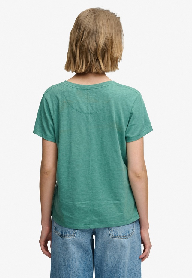 Superdry T-Shirt »STUDIOS SLUB EMB VEE TEE« Baumwollmischung, relaxed fit