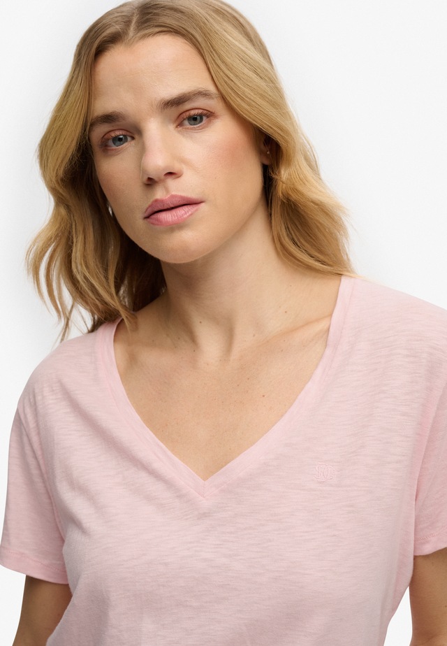 Superdry T-Shirt »STUDIOS SLUB EMB VEE TEE« Baumwollmischung, relaxed fit