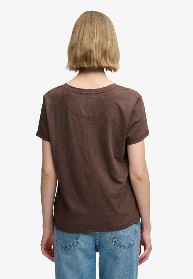 Superdry T-Shirt »STUDIOS SLUB EMB VEE TEE« Baumwollmischung, relaxed fit