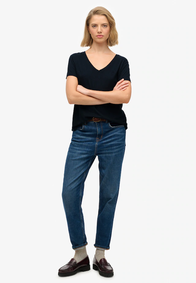 Superdry T-Shirt »STUDIOS SLUB EMB VEE TEE« Baumwollmischung, relaxed fit