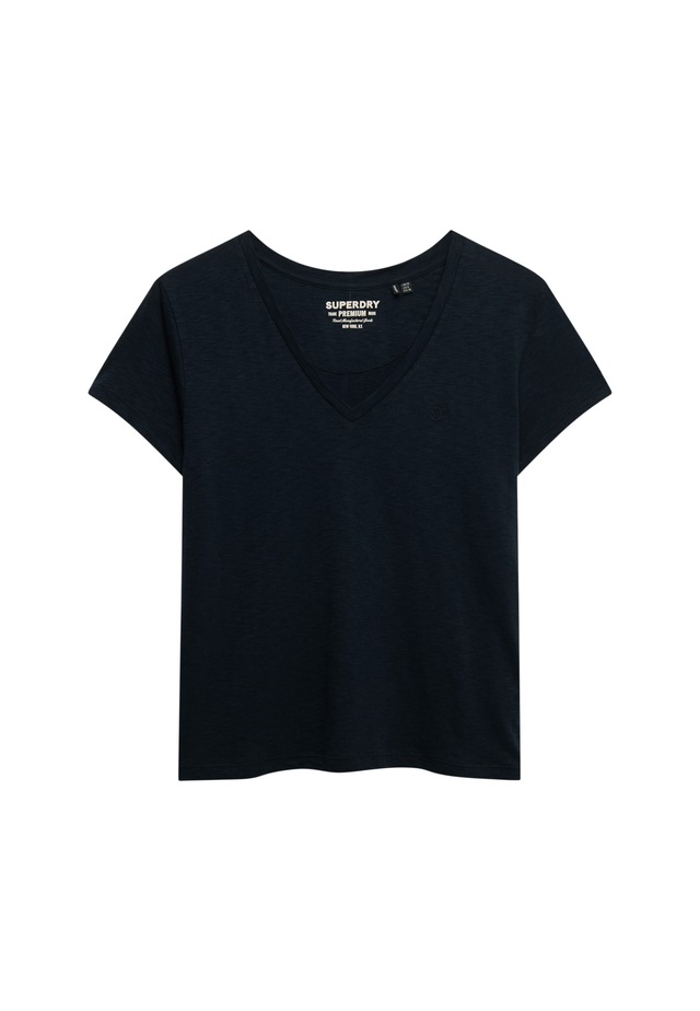 Superdry T-Shirt »STUDIOS SLUB EMB VEE TEE« Baumwollmischung, relaxed fit