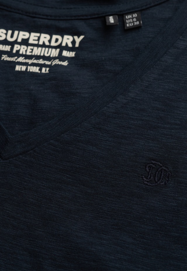 Superdry T-Shirt »STUDIOS SLUB EMB VEE TEE« Baumwollmischung, relaxed fit