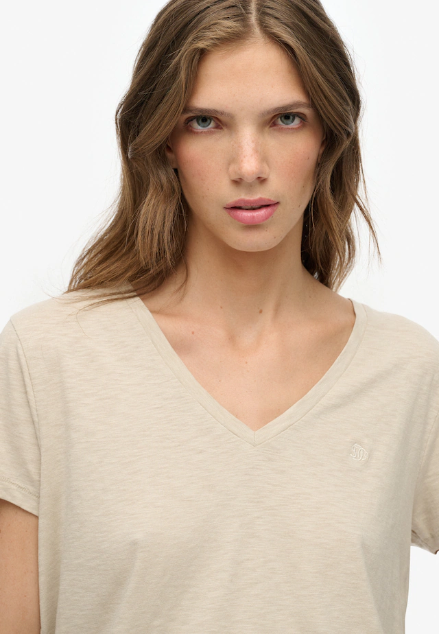 Superdry T-Shirt »STUDIOS SLUB EMB VEE TEE« Baumwollmischung, relaxed fit