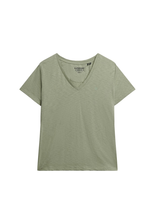 Superdry T-Shirt »STUDIOS SLUB EMB VEE TEE« Baumwollmischung, relaxed fit