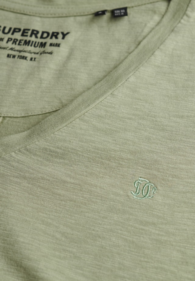 Superdry T-Shirt »STUDIOS SLUB EMB VEE TEE« Baumwollmischung, relaxed fit