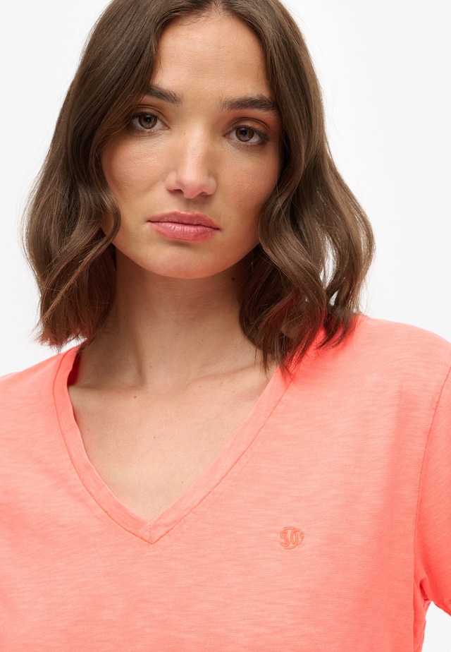 Superdry T-Shirt »STUDIOS SLUB EMB VEE TEE« Baumwollmischung, relaxed fit