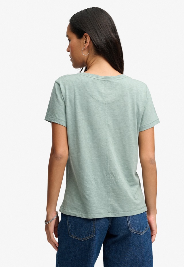 Superdry T-Shirt »STUDIOS SLUB EMB VEE TEE« Baumwollmischung, relaxed fit