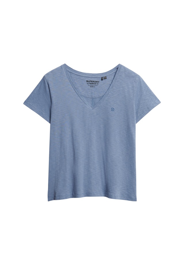 Superdry T-Shirt »STUDIOS SLUB EMB VEE TEE« Baumwollmischung, relaxed fit