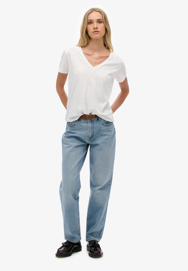 Superdry T-Shirt »STUDIOS SLUB EMB VEE TEE« Baumwollmischung, relaxed fit
