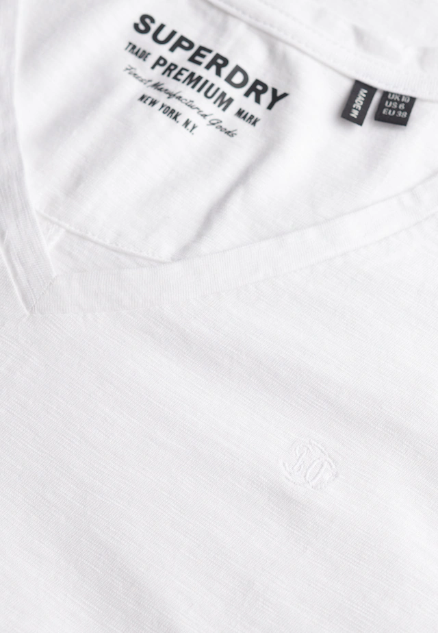 Superdry T-Shirt »STUDIOS SLUB EMB VEE TEE« Baumwollmischung, relaxed fit
