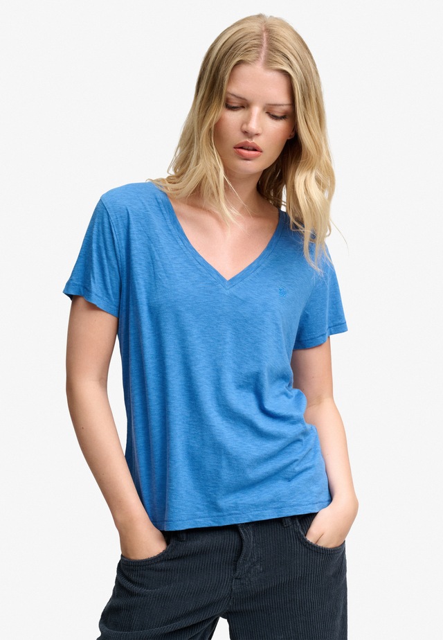 Superdry T-Shirt »STUDIOS SLUB EMB VEE TEE« Baumwollmischung, relaxed fit