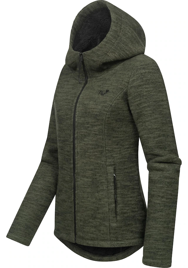 Ragwear Kapuzenstrickjacke »Lyshka Melange« Kuschelige Kapuzenjacke in Strick-Optik