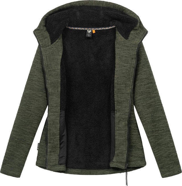 Ragwear Kapuzenstrickjacke »Lyshka Melange« Kuschelige Kapuzenjacke in Strick-Optik