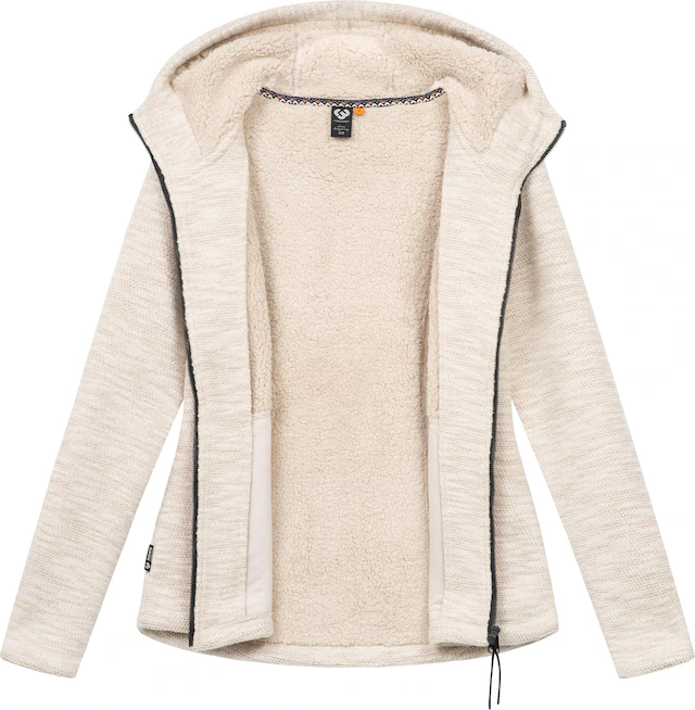 Ragwear Kapuzenstrickjacke »Lyshka Melange« Kuschelige Kapuzenjacke in Strick-Optik