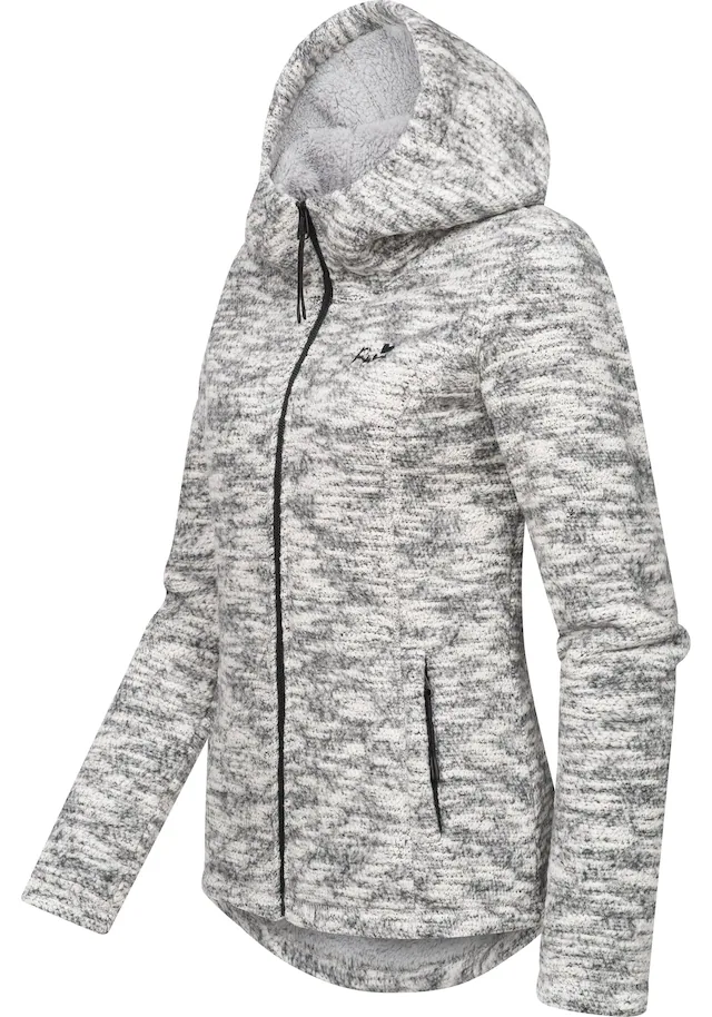 Ragwear Kapuzenstrickjacke »Lyshka Melange« Kuschelige Kapuzenjacke in Strick-Optik