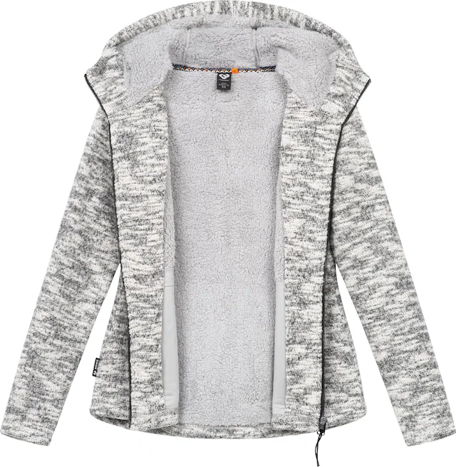 Ragwear Kapuzenstrickjacke »Lyshka Melange« Kuschelige Kapuzenjacke in Strick-Optik