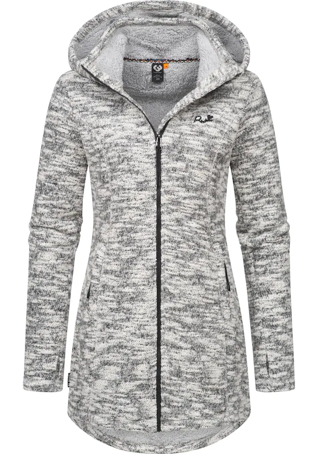 Ragwear Longstrickjacke »Leysha Melange« Sportliche Kapuzenjacke in melierter Strick-Optik