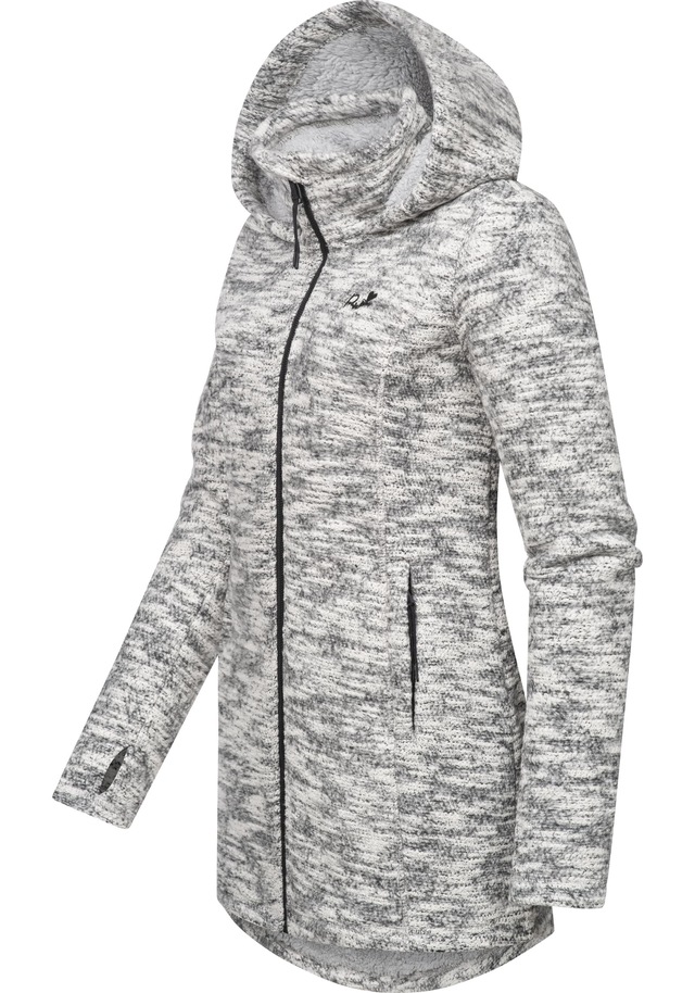 Ragwear Longstrickjacke »Leysha Melange« Sportliche Kapuzenjacke in melierter Strick-Optik