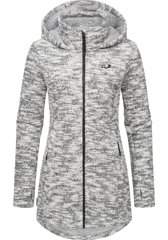 Ragwear Longstrickjacke »Leysha Melange« Sportliche Kapuzenjacke in melierter Strick-Optik