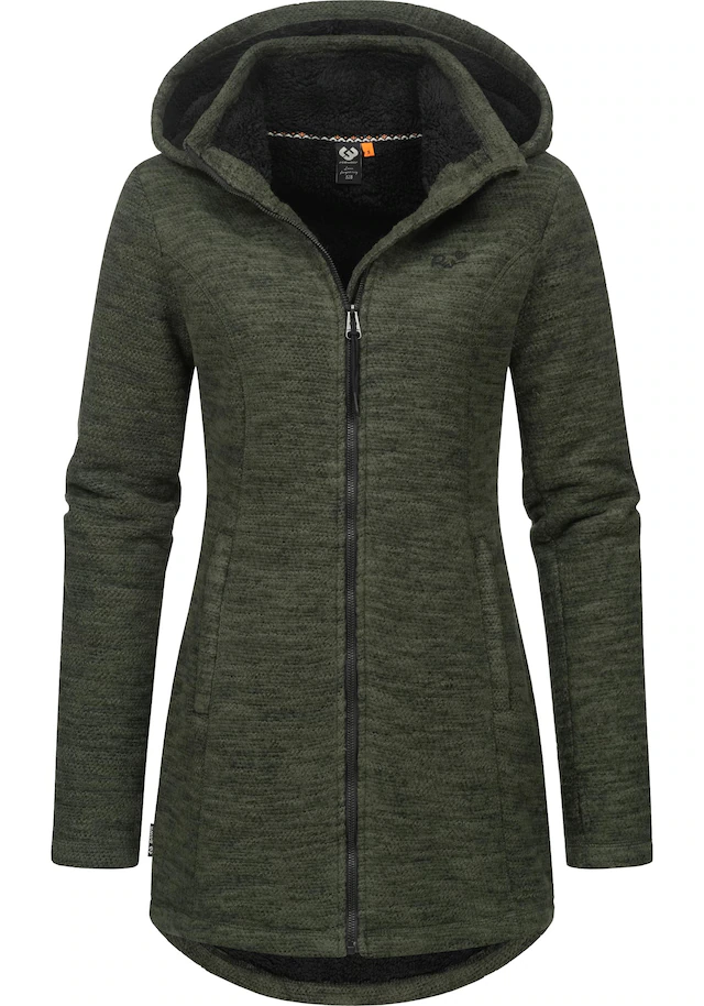 Ragwear Longstrickjacke »Leysha Melange« Sportliche Kapuzenjacke in melierter Strick-Optik
