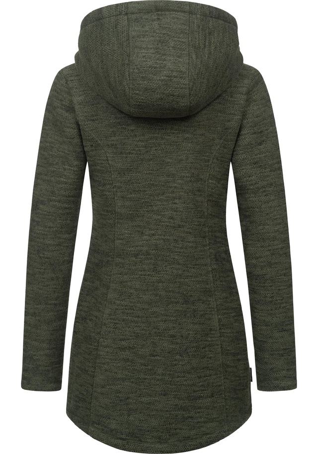 Ragwear Longstrickjacke »Leysha Melange« Sportliche Kapuzenjacke in melierter Strick-Optik