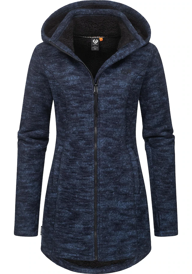 Ragwear Longstrickjacke »Leysha Melange« Sportliche Kapuzenjacke in melierter Strick-Optik