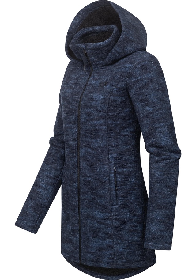 Ragwear Longstrickjacke »Leysha Melange« Sportliche Kapuzenjacke in melierter Strick-Optik