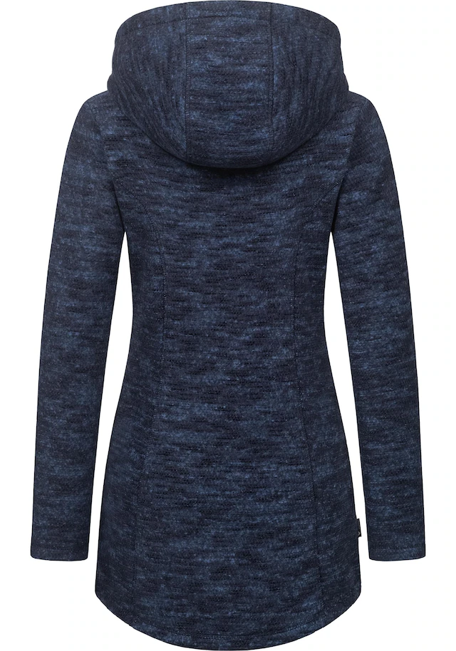 Ragwear Longstrickjacke »Leysha Melange« Sportliche Kapuzenjacke in melierter Strick-Optik