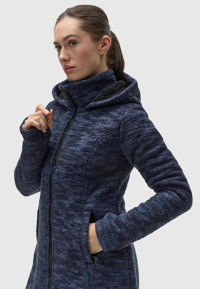 Ragwear Longstrickjacke »Leysha Melange« Sportliche Kapuzenjacke in melierter Strick-Optik