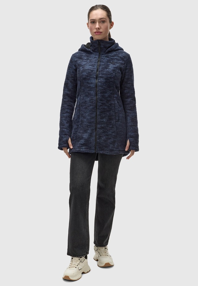 Ragwear Longstrickjacke »Leysha Melange« Sportliche Kapuzenjacke in melierter Strick-Optik