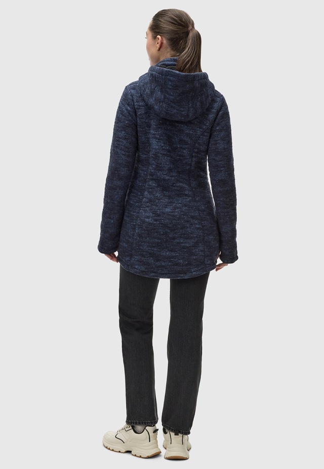 Ragwear Longstrickjacke »Leysha Melange« Sportliche Kapuzenjacke in melierter Strick-Optik