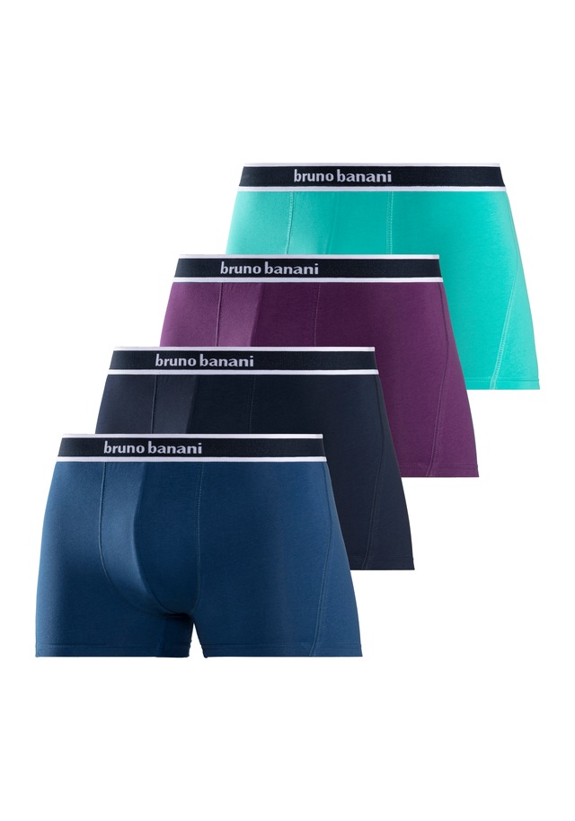 Bruno Banani Boxer »Boxershorts für Herren« 4er Pack, mit Steifen und Logo im Bund