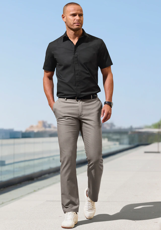 H.I.S Stoffhose »aus leicht elastischer Struktur-Qualität« bequeme Hose in 3 Längen: 30 & 32 & 34