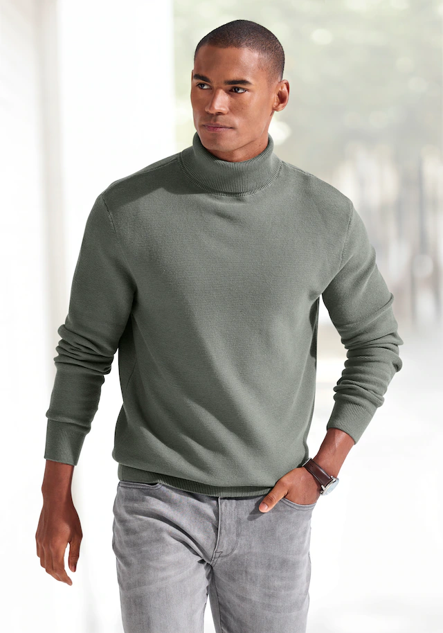 H.I.S Rollkragenpullover Strickpullover in modischer Struktur