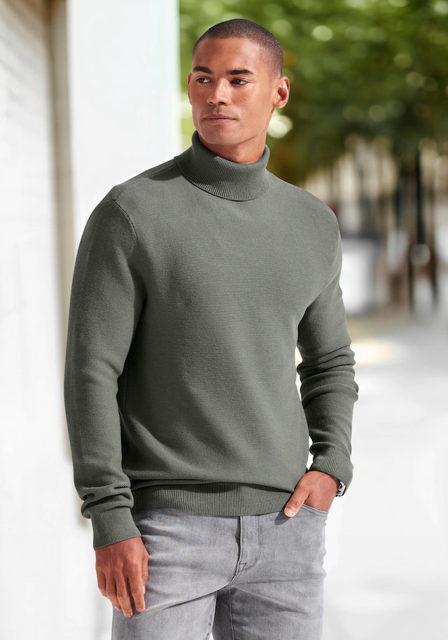 H.I.S Rollkragenpullover Strickpullover in modischer Struktur
